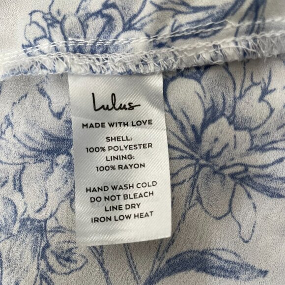 Lulus NEW For the Frill of It White Floral Ruffled Maxi Babydoll Dress Size M - Picture 12 of 12